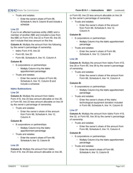 Form ID K-1 (EFO00201) Partner&#039;s, Shareholder&#039;s or Beneficiary&#039;s Share of Idaho Adjustments, Credits, Etc - Idaho, Page 6