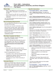 Document preview: Instructions for Form 1650 Beer Wholesalers, Breweries, and Direct Shippers Tax Return - Idaho