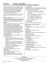 Form 29 (EFO00245) Oil and Gas Production Tax Statement (Monthly) - Idaho, Page 3