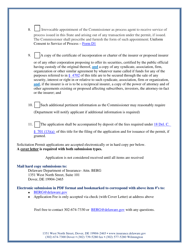 Solicitation Permit Application/Checklist - Delaware, Page 2