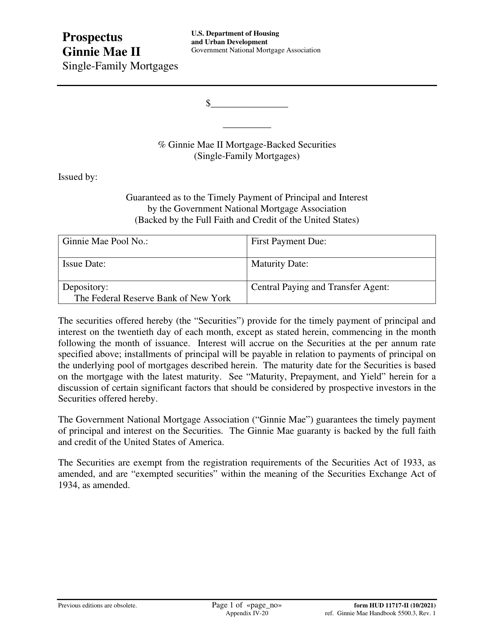 Form HUD11717-II Prospectus Ginnie Mae II - Single-Family Mortgages