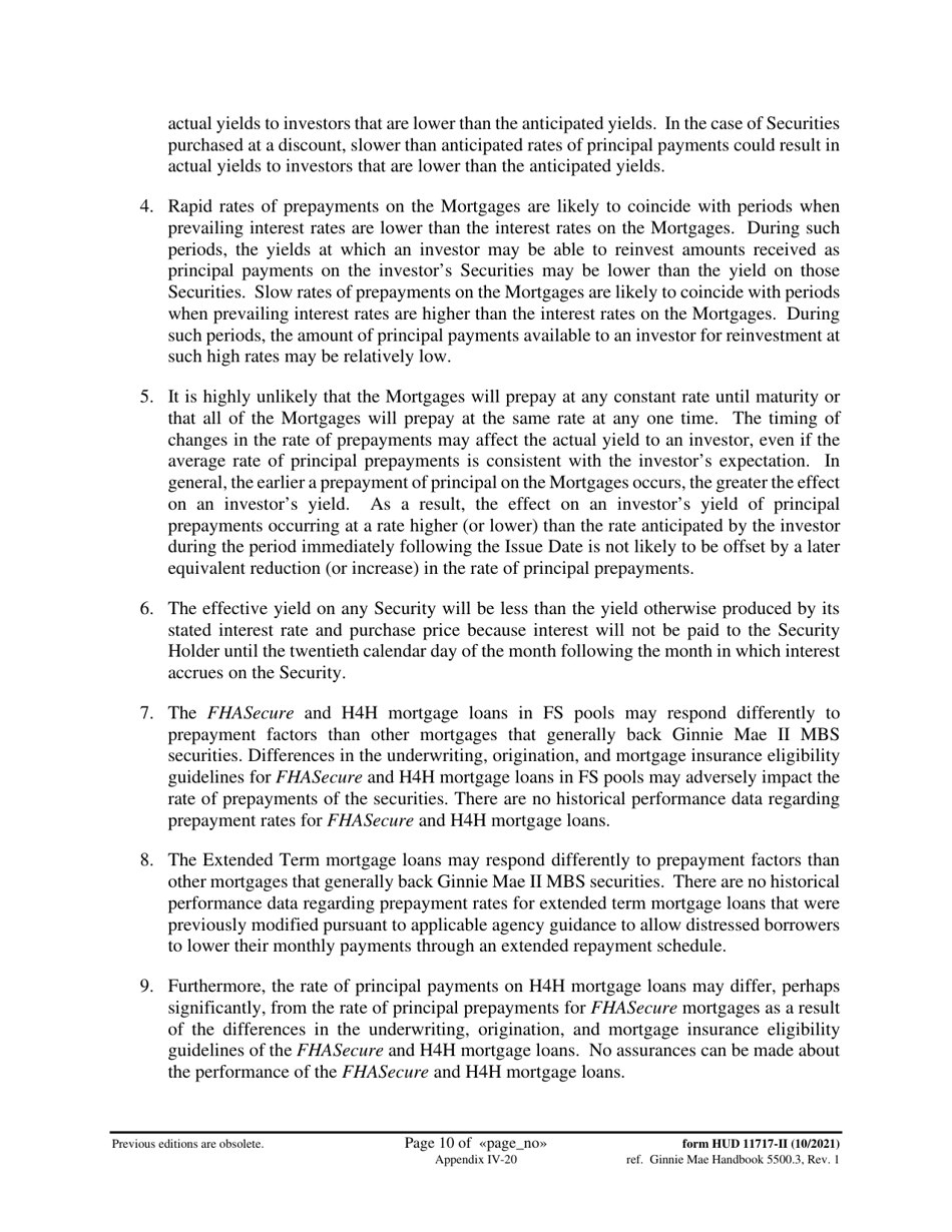 Form HUD11717-II Prospectus Ginnie Mae II - Single-Family Mortgages, Page 10
