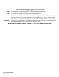 APHIS Form 7023A Continuation Sheet for Annual Report of Research Facility, Page 2