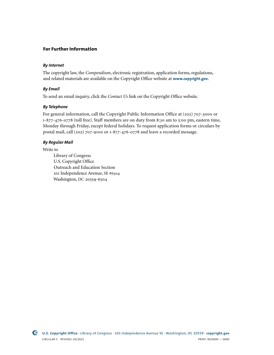 Copyright Office Deposit Account Form, Page 4