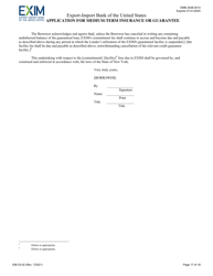 Form EIB03-02 Application for Medium-Term Insurance or Guarantee, Page 17