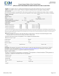 Form EIB03-02 Application for Medium-Term Insurance or Guarantee, Page 3
