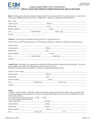 Form EIB03-02 Application for Medium-Term Insurance or Guarantee, Page 4