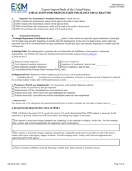 Form EIB03-02 Application for Medium-Term Insurance or Guarantee, Page 7