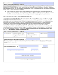 SBA Form 159D Fee Disclosure Form and Compensation Agreement for Agent Services in Connection With an SBA Disaster Assistance Loan, Page 2