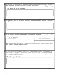 Application for Registration as an Athlete Agent - Alabama, Page 7
