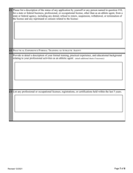 Application for Registration as an Athlete Agent - Alabama, Page 8