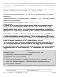 Form 102-4043 Nomination of State Land for Sale - Alaska, Page 2