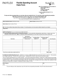 Document preview: Form PF-24 Flexible Spending Account Claim Form - Alaska