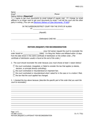 Document preview: Form CIV-806 Motion (Request) for Reconsideration - Alaska