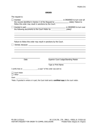 Form PG-260 Visitor&#039;s Request for Order to Compel Disclosure - Alaska, Page 2