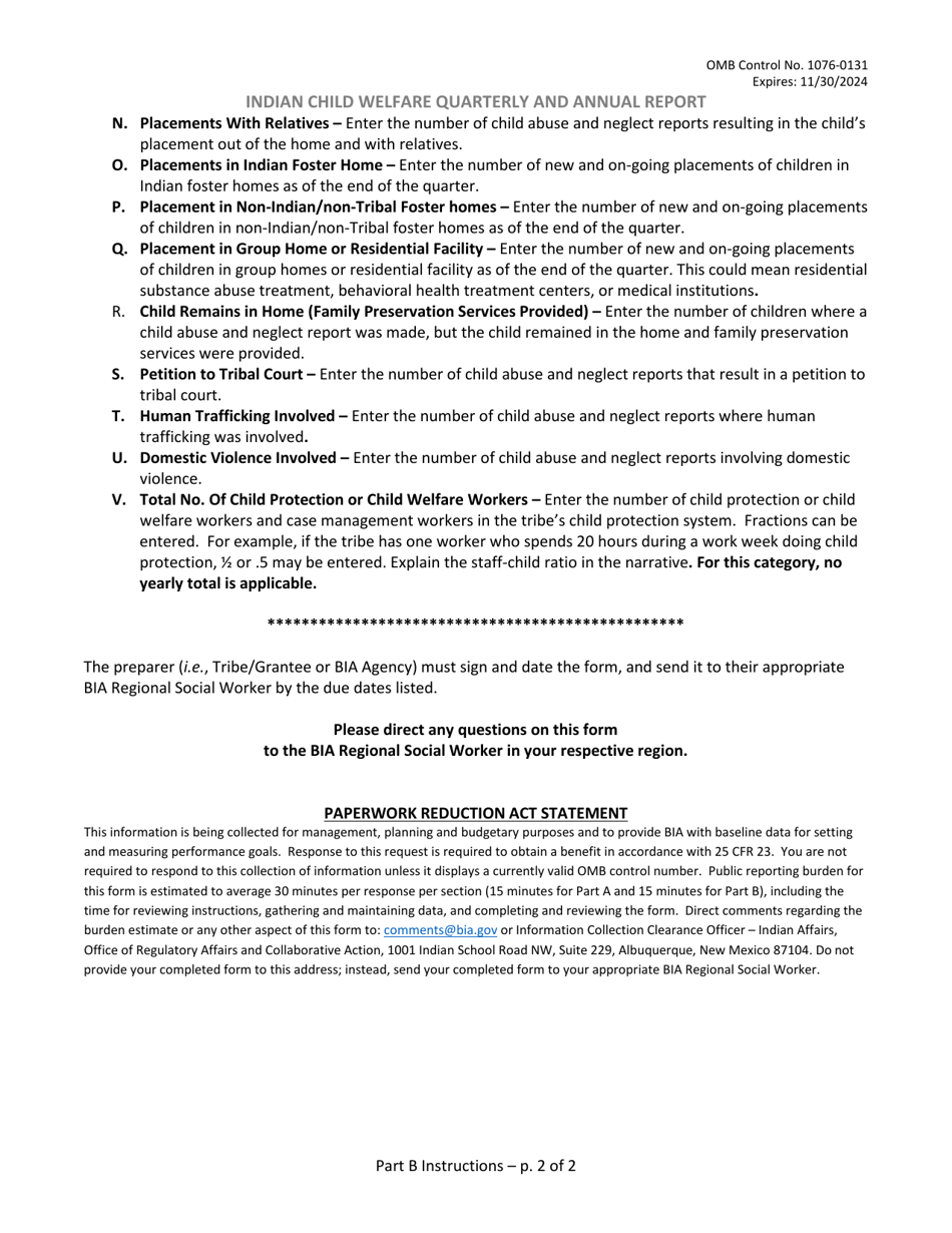 Indian Child Welfare Quarterly and Annual Report, Page 8