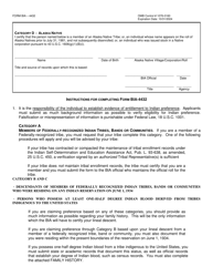 BIA Form 4432 Verification of Indian Preference for Employment in the Bureau of Indian Affairs and the Indian Health Service, Page 2
