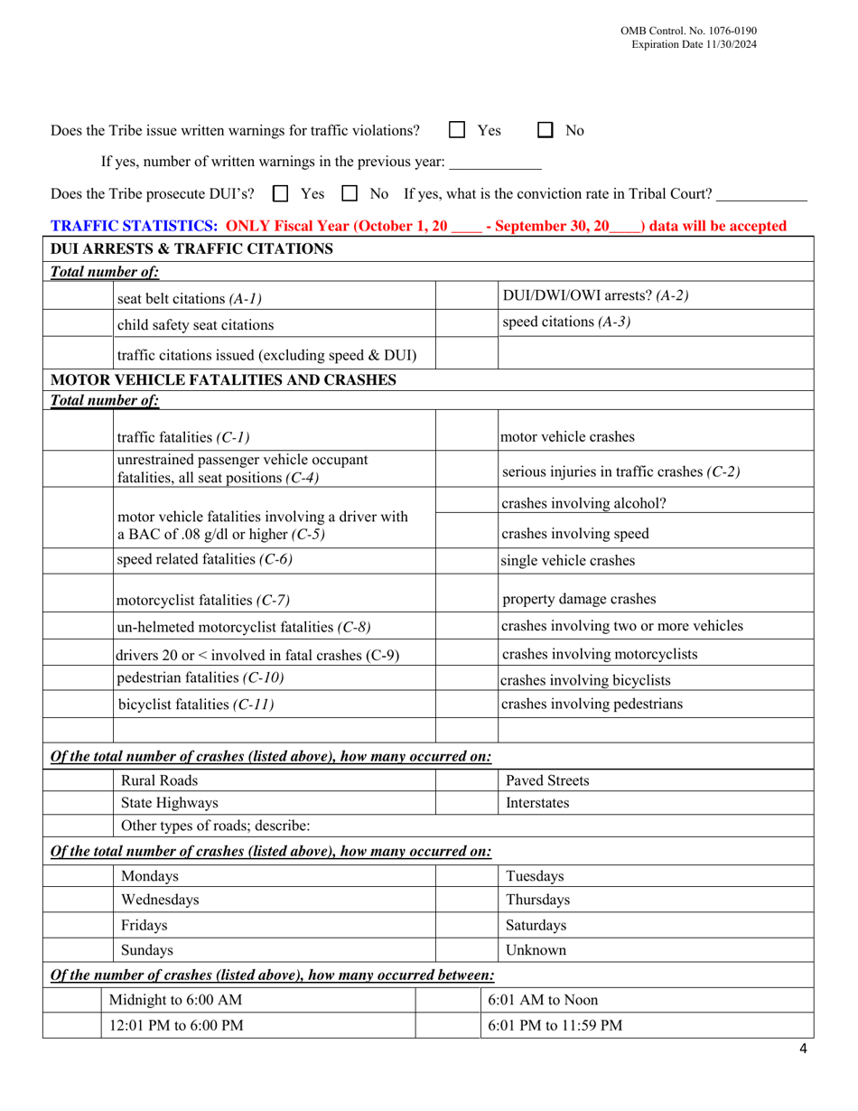 Law Enforcement (Le) Grant Application - Indian Highway Safety Program, Page 16
