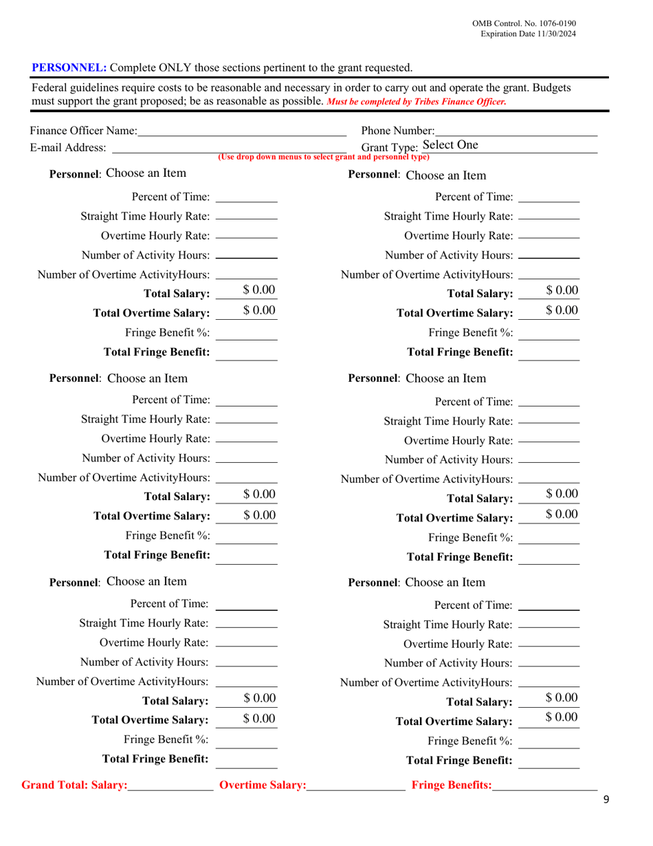 Law Enforcement (Le) Grant Application - Indian Highway Safety Program, Page 21