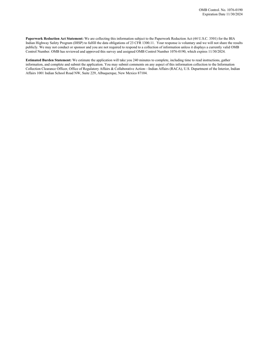 Law Enforcement (Le) Grant Application - Indian Highway Safety Program, Page 25