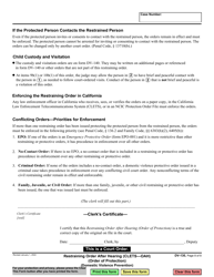 Form DV-130 Restraining Order After Hearing (Order of Protection) - California, Page 8