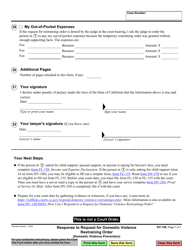 Form DV-120 Response to Request for Domestic Violence Restraining Order - California, Page 7