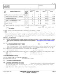 Form FL-350 Stipulation to Establish or Modify Child Support and Order - California, Page 2
