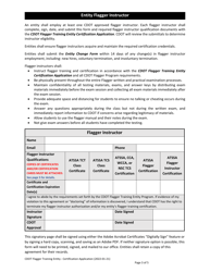 CDOT Flagger Training Entity Certification Application - Colorado, Page 3