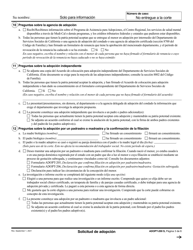 Formulario ADOPT-200 Solicitud De Adopcion - California (Spanish), Page 3