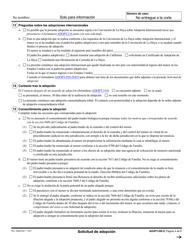 Formulario ADOPT-200 Solicitud De Adopcion - California (Spanish), Page 4