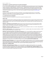 Form BOE-277-L1 Claim for Supplemental Clearance Certificate for Limited Partnership, Low-Income Housing Property - Welfare Exemption - California, Page 2