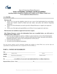 Document preview: Form FMLA-HR2A Notice of Eligibility and Rights and Responsibilities Regarding Employee Request for Medical Leave, Family Leave or Military Family Leave - Connecticut