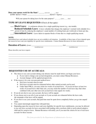 Form FMLA-HR1 Employee Request for Medical Leave, Family Leave or Military Family Leave - Connecticut, Page 2