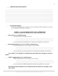 Form FMLA-HR2B Designation Notice - Response to Employee Request for Medical Leave, Family Leave or Military Family Leave - Connecticut, Page 5
