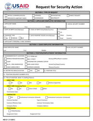 Form AID6-1 Request for Security Action