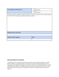 Form AID111-8 U.S. Direct Hire Request for a Medical Exception to the Covid-19 Vaccination Requirement, Page 5