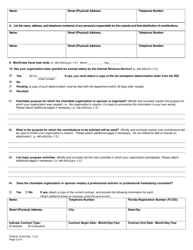 Form FDACS-10100 Solicitation of Contributions Registration Application - Florida, Page 3