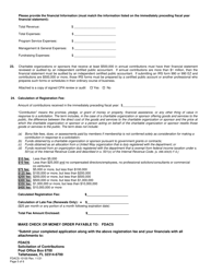 Form FDACS-10100 Solicitation of Contributions Registration Application - Florida, Page 5