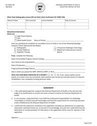 RC Form 702 Temporary Application for Licensure - Arkansas, Page 2
