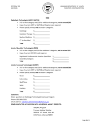 RC Form 702 Temporary Application for Licensure - Arkansas, Page 4