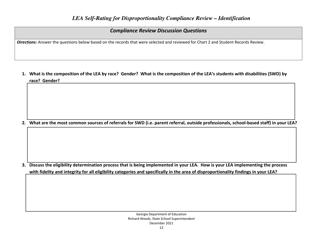 Lea Self-rating for Disproportionality Compliance Review - Identification - Georgia (United States), Page 13