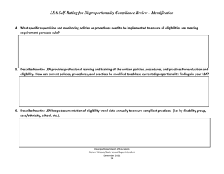Lea Self-rating for Disproportionality Compliance Review - Identification - Georgia (United States), Page 14