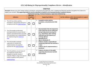 Lea Self-rating for Disproportionality Compliance Review - Identification - Georgia (United States), Page 2