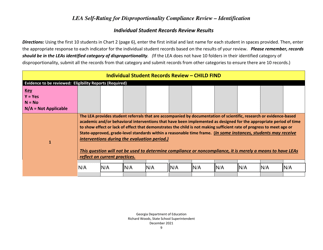 Lea Self-rating for Disproportionality Compliance Review - Identification - Georgia (United States), Page 9