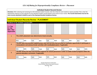 Lea Self-rating for Disproportionality Compliance Review - Placement - Georgia (United States), Page 3