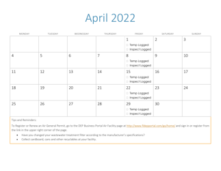 Compliance Calendar for Florida Perchloroethylene Dry Cleaners - Florida, Page 12