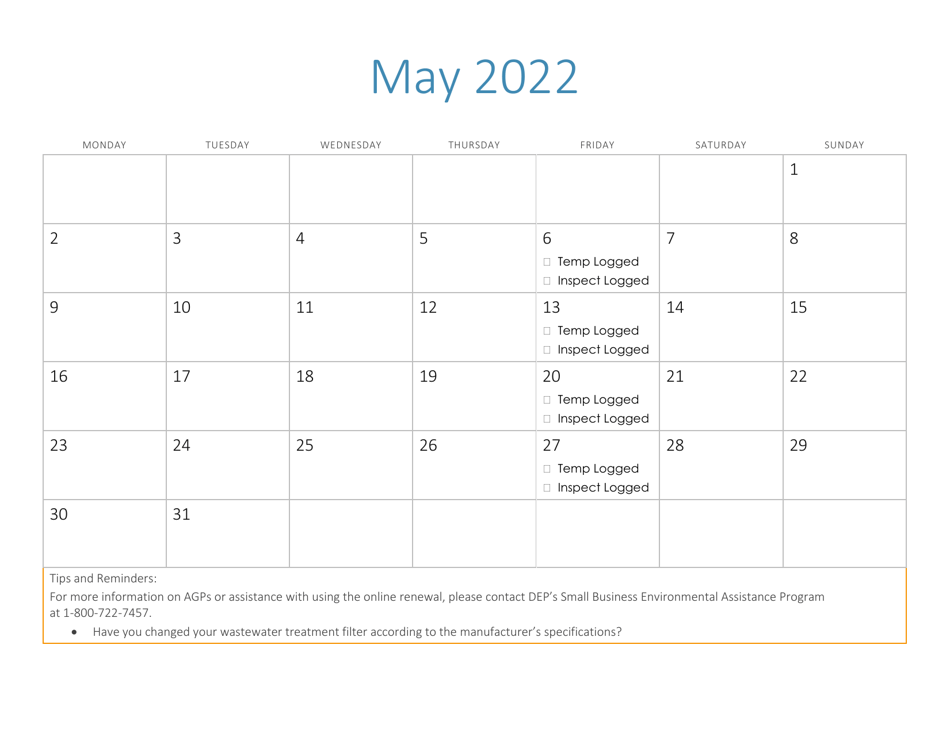 Compliance Calendar for Florida Perchloroethylene Dry Cleaners - Florida, Page 14