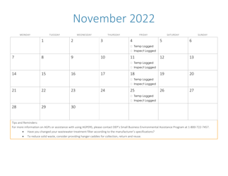 Compliance Calendar for Florida Perchloroethylene Dry Cleaners - Florida, Page 26