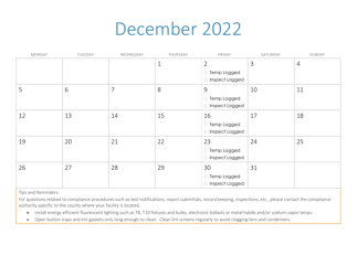 Compliance Calendar for Florida Perchloroethylene Dry Cleaners - Florida, Page 28