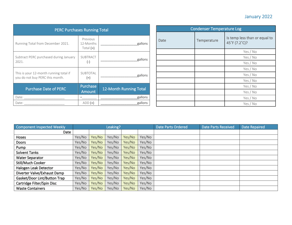 Compliance Calendar for Florida Perchloroethylene Dry Cleaners - Florida, Page 5
